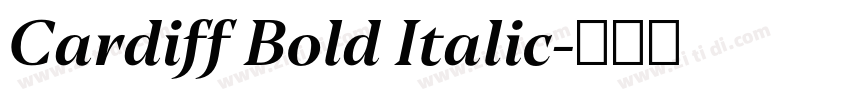 Cardiff Bold Italic字体转换